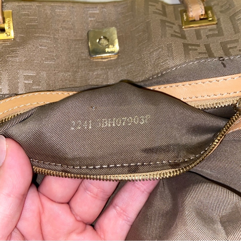 Vintage Fendi Gold Zucchino Mini Tote Shoulder Bag - Picture 8 of 12